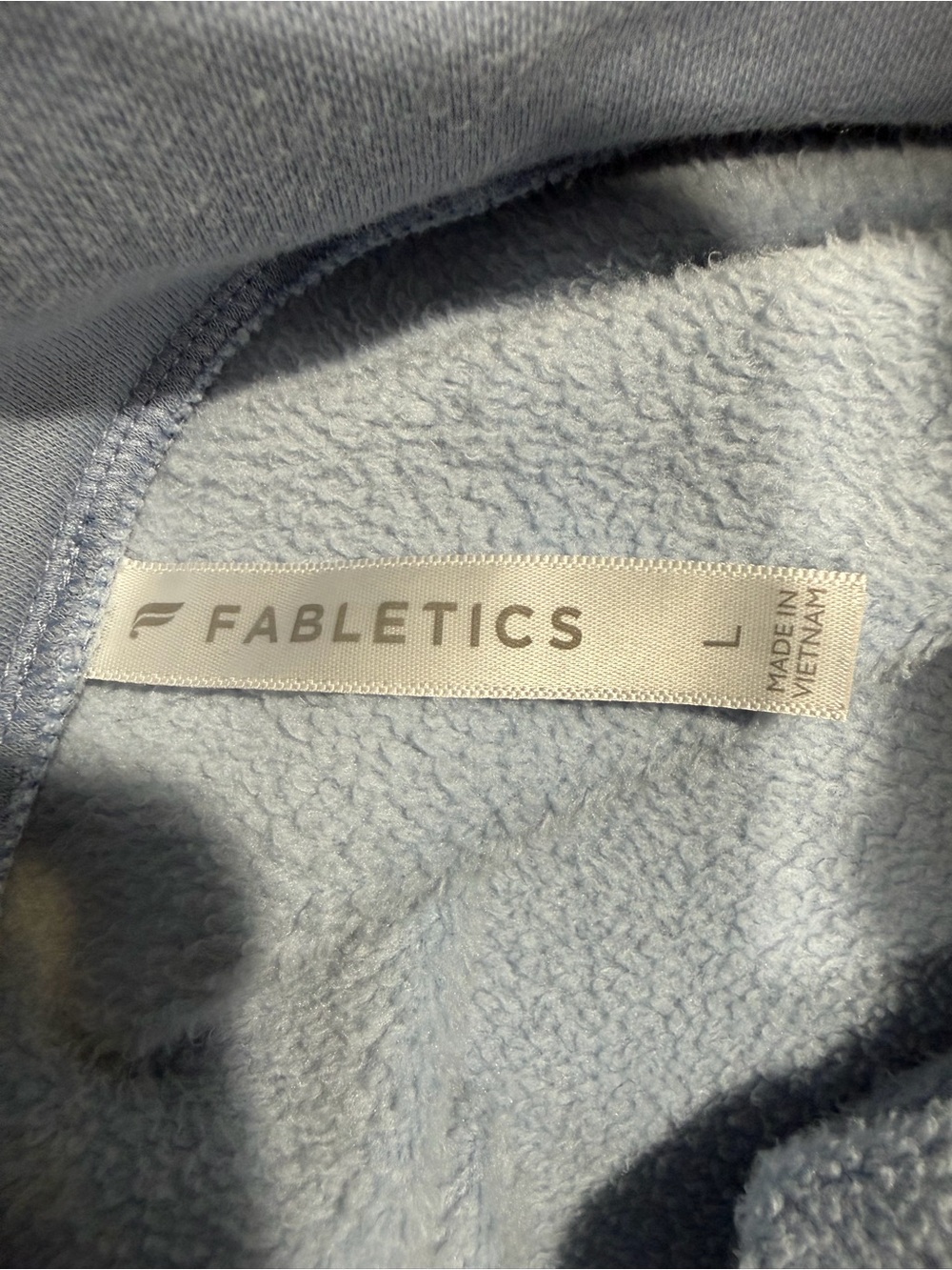 Fabletics Light Blue Mock Neck Pullover Sweatshirt - Picture 3 of 5